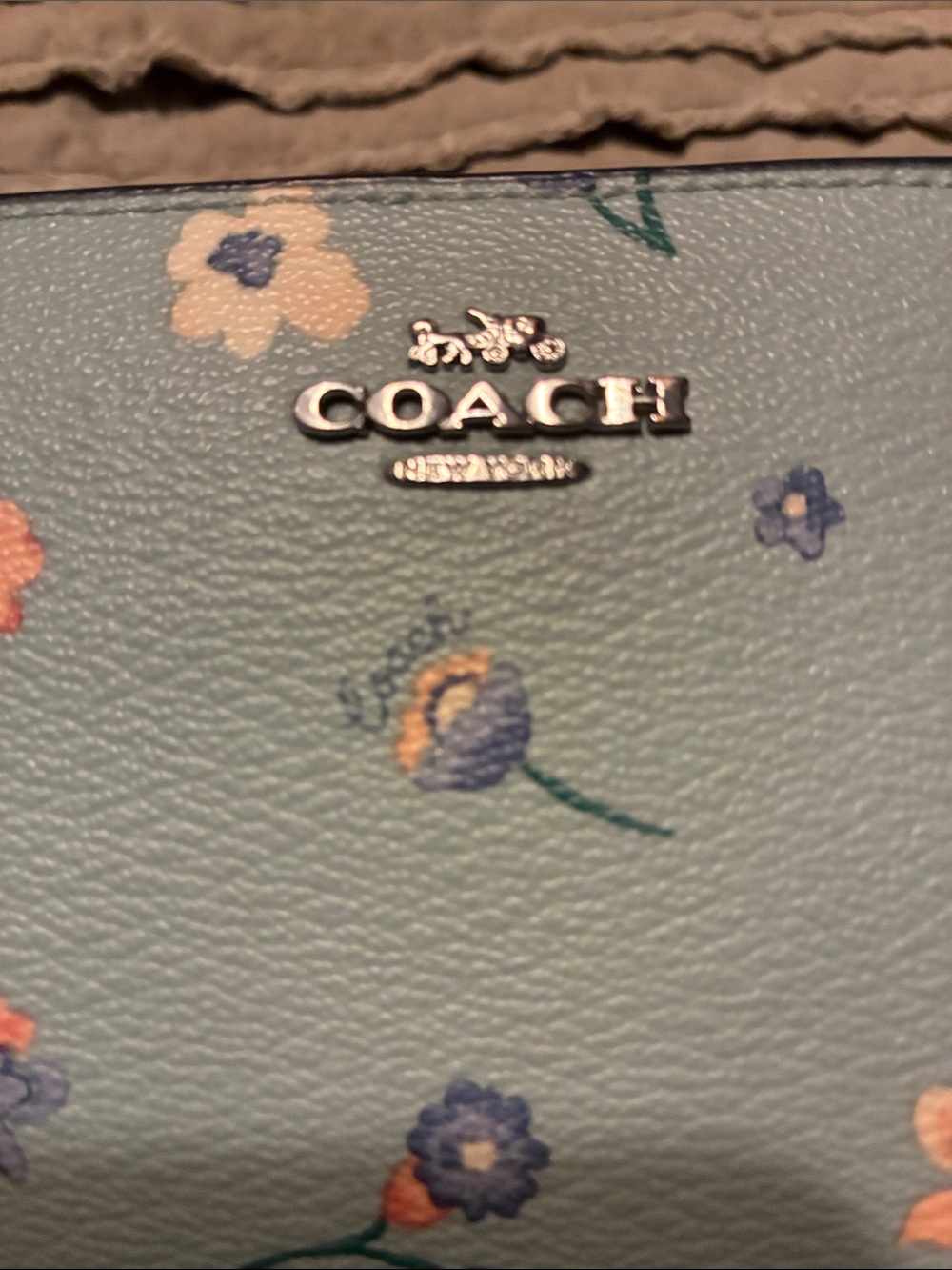 Coach Light Blue Floral wallet - Picture 8 of 8